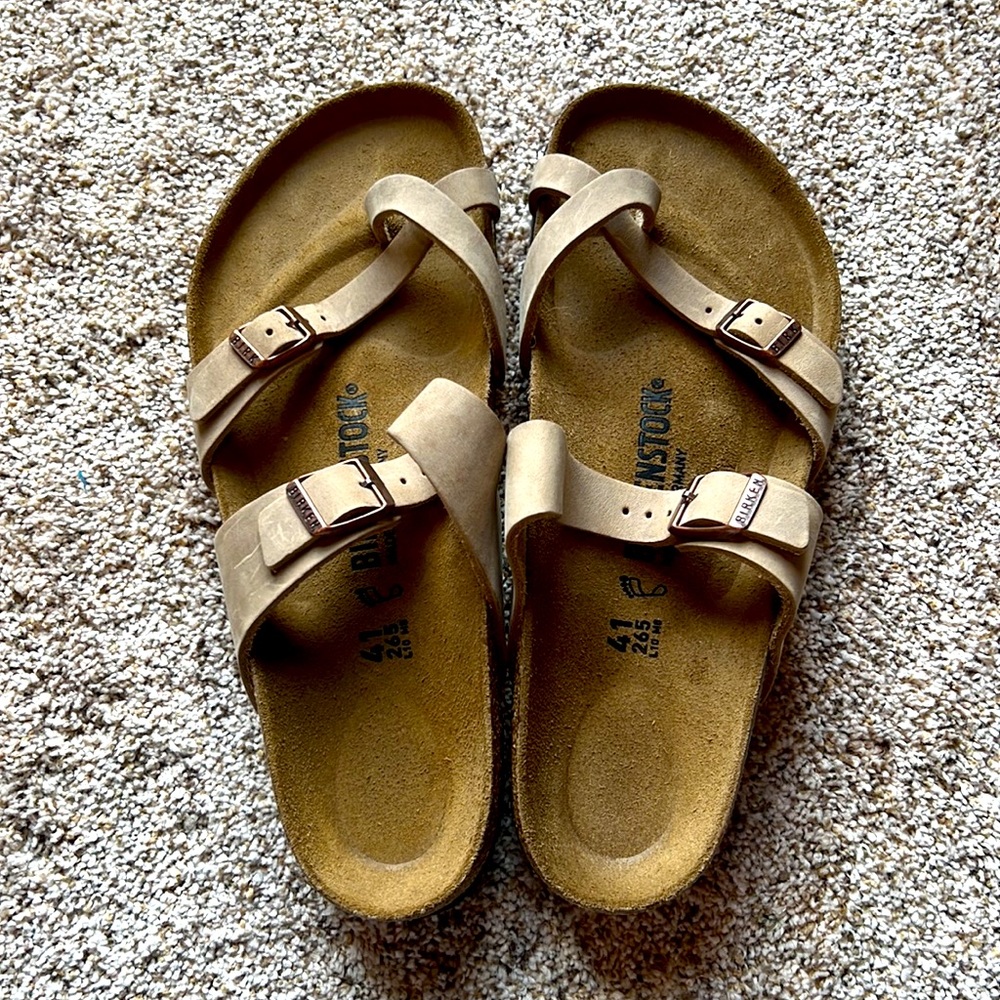 Birkenstock Mayari Tabacco Brown Oiled Leather Sandals